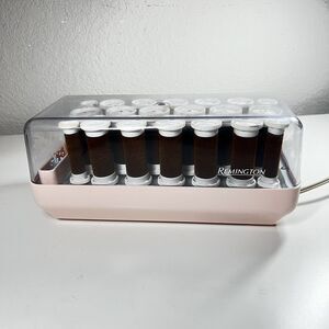 Vintage Remington Flocked Hot Rollers Velvet Hair Curlers & Clips Model KF-20-1